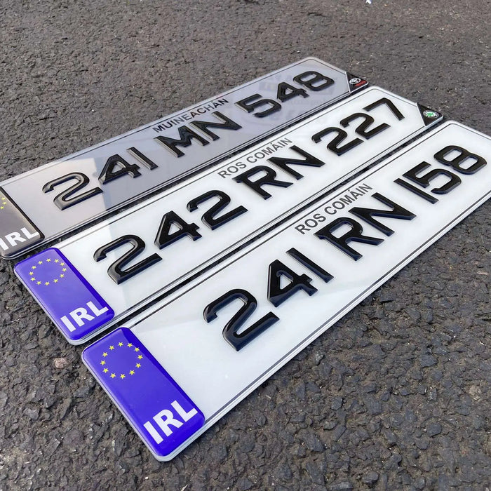 What are the differences between Acrylic, 3D Gel, and 4D Number Plates?