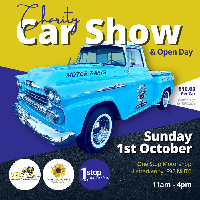 2nd Annual Charity Car Show at One Stop Motorshop Letterkenny - 1st October 2023
