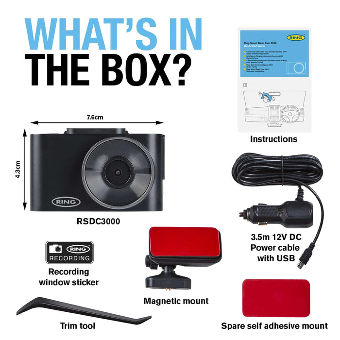 RSDC3000 Ring Smart Dash Cam
