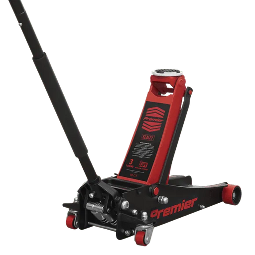 3 Tonne Trolley Jack with Rocket Lift – Red