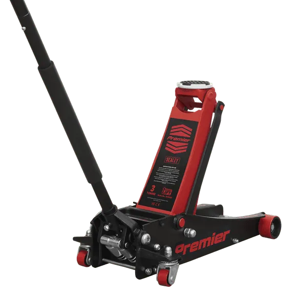 3 Tonne Trolley Jack with Rocket Lift – Red