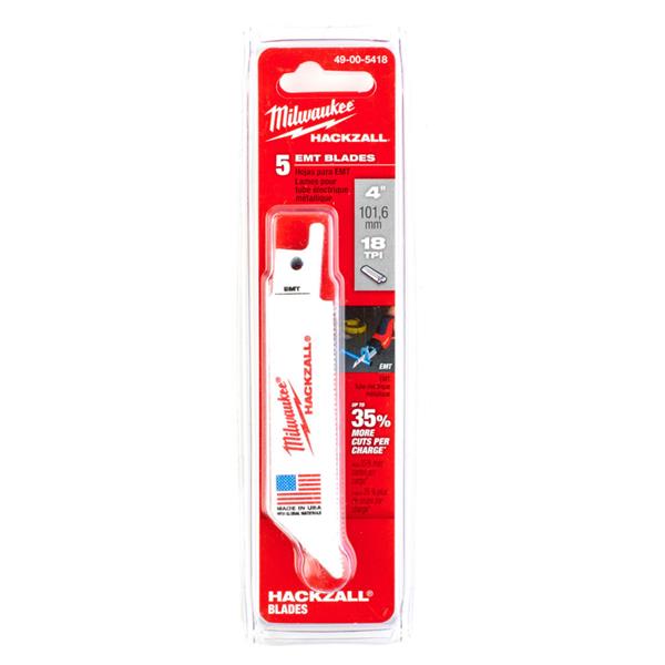 Milwaukee HACKZALL Blade 100 x 18 Tpi 5pc