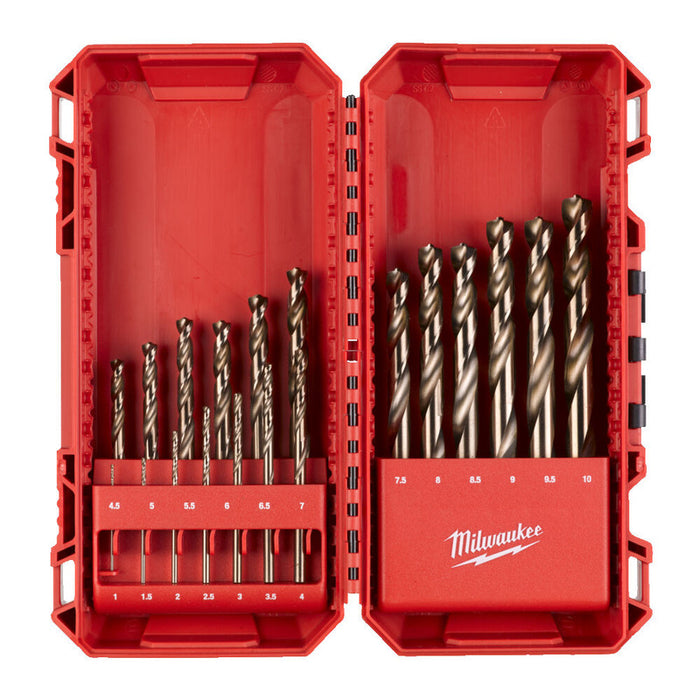 MILWAUKEE HSS COBALT DRILL BIT SET 19PC