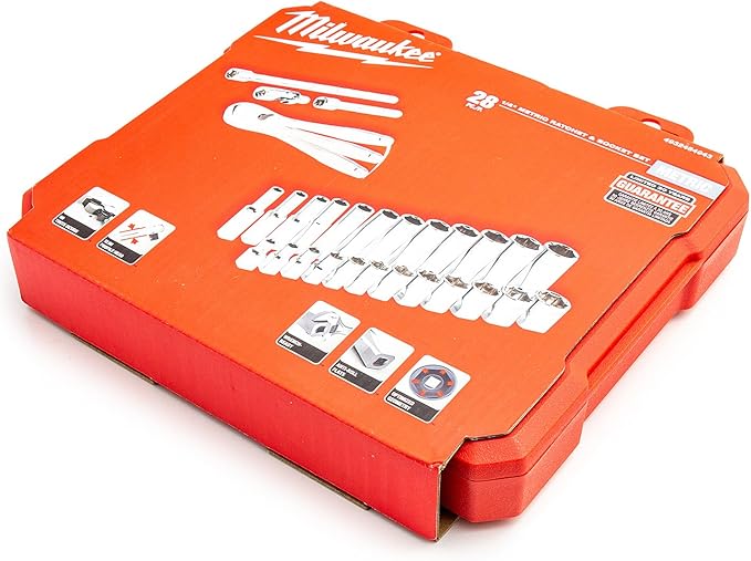 MILWAUKEE 1/4 DRIVE RATCHET & Socket set