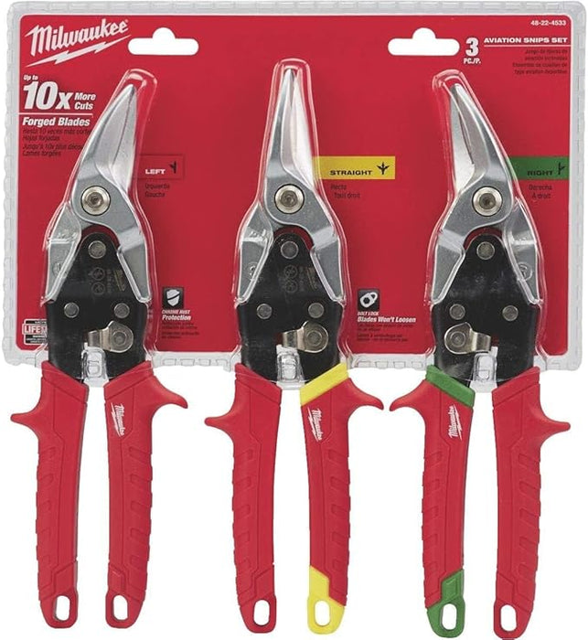 Milwaukee Metal Snips 3 pc Set