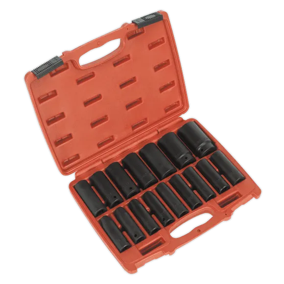 Sealey 16pc 1/2"Sq Drive Deep Impact Socket Set AK5816M