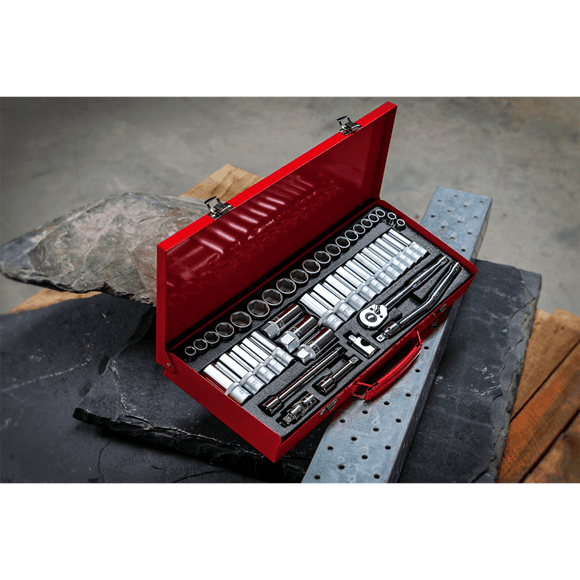 Sealey 45pc 3/8"Sq Drive Socket Set - Metric/Imperial AK692
