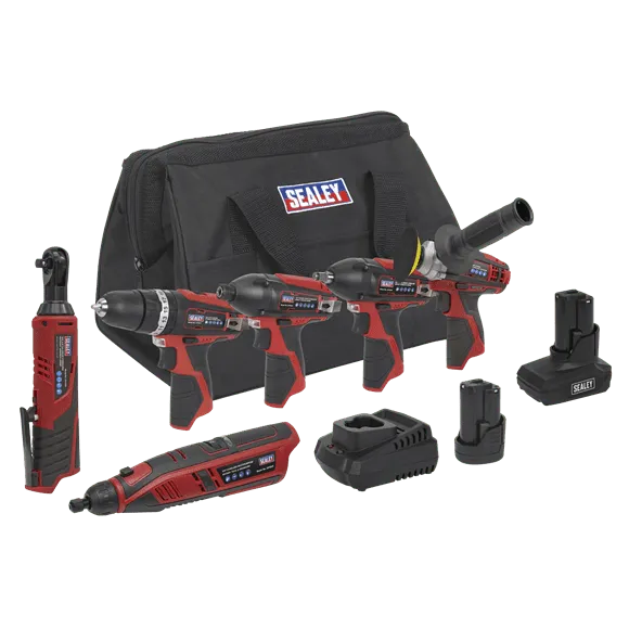 Sealey 6 x 12V SV12 Series Cordless Power Tool Combo Kit CP1200COMBO2