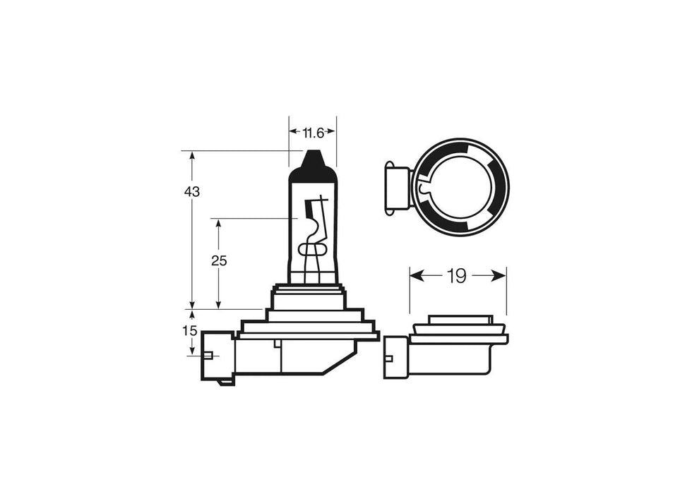 RW5011_H11 Xenon Whiter Headlamp bulb