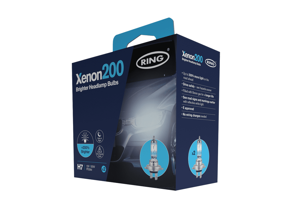 H7 Xenon 200 Twin Pack Brighter Bulbs RX2077
