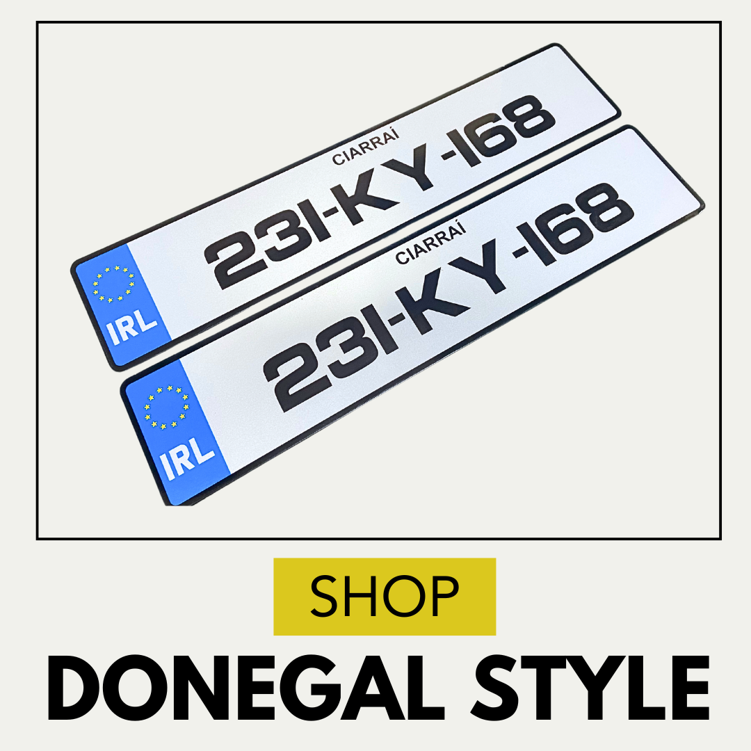 Donegal Style Number Plates