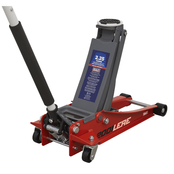 Sealey 2.25tonne Low Entry Trolley Jack with Rocket Lift - Red 2001LERE