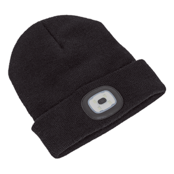 Sealey LED USB Rechargeable Beanie Hat LED185
