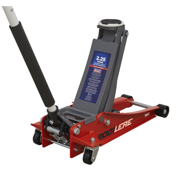 Sealey 2.25tonne Low Entry Trolley Jack with Rocket Lift - Red 2001LERE