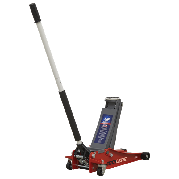 Sealey 2.25tonne Low Entry Trolley Jack with Rocket Lift - Red 2001LERE