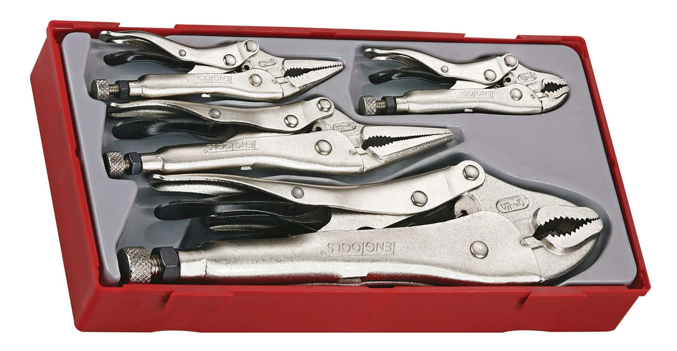 Teng Tools TTVG05 5 Piece Power Grip Plier Set