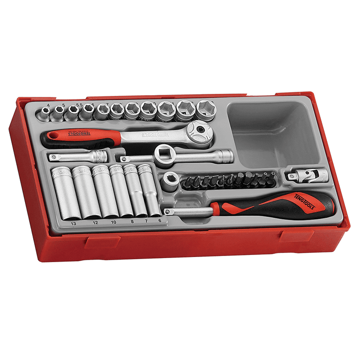 Teng Tools TT1435 35 Piece 1/4" Drive Socket Set