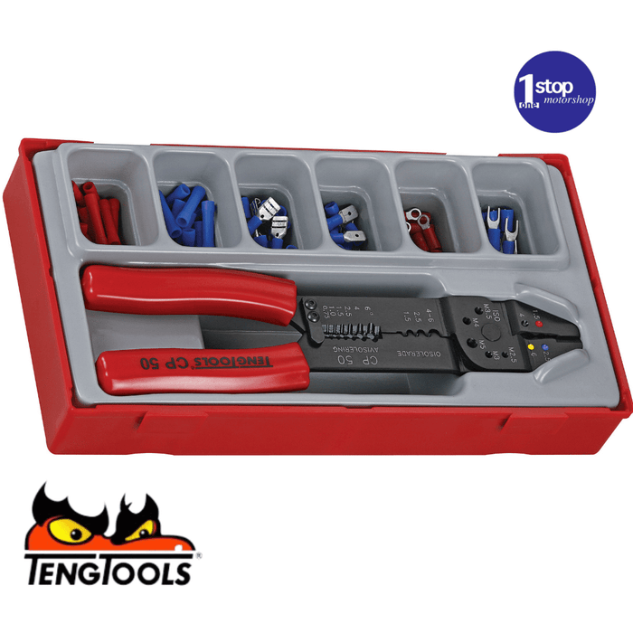 Teng Tools TTCP121 121 Piece Crimping Tool & Assorted Terminal Set