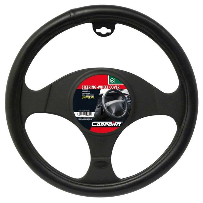 Leather look steering wheel cover