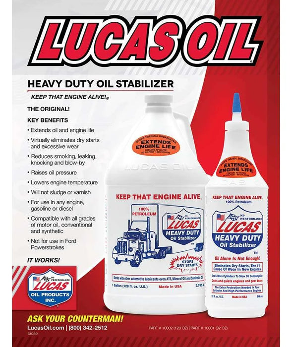 61039 Lucas Heavy Duty Oil Stabilizer 10002 10001