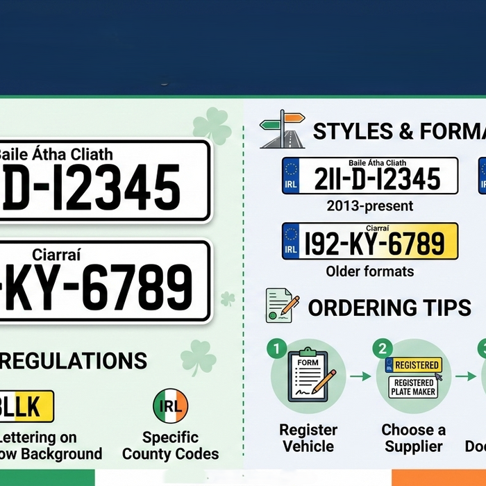 Complete Guide to Number Plates in Ireland: Rules, Styles & Ordering Tips