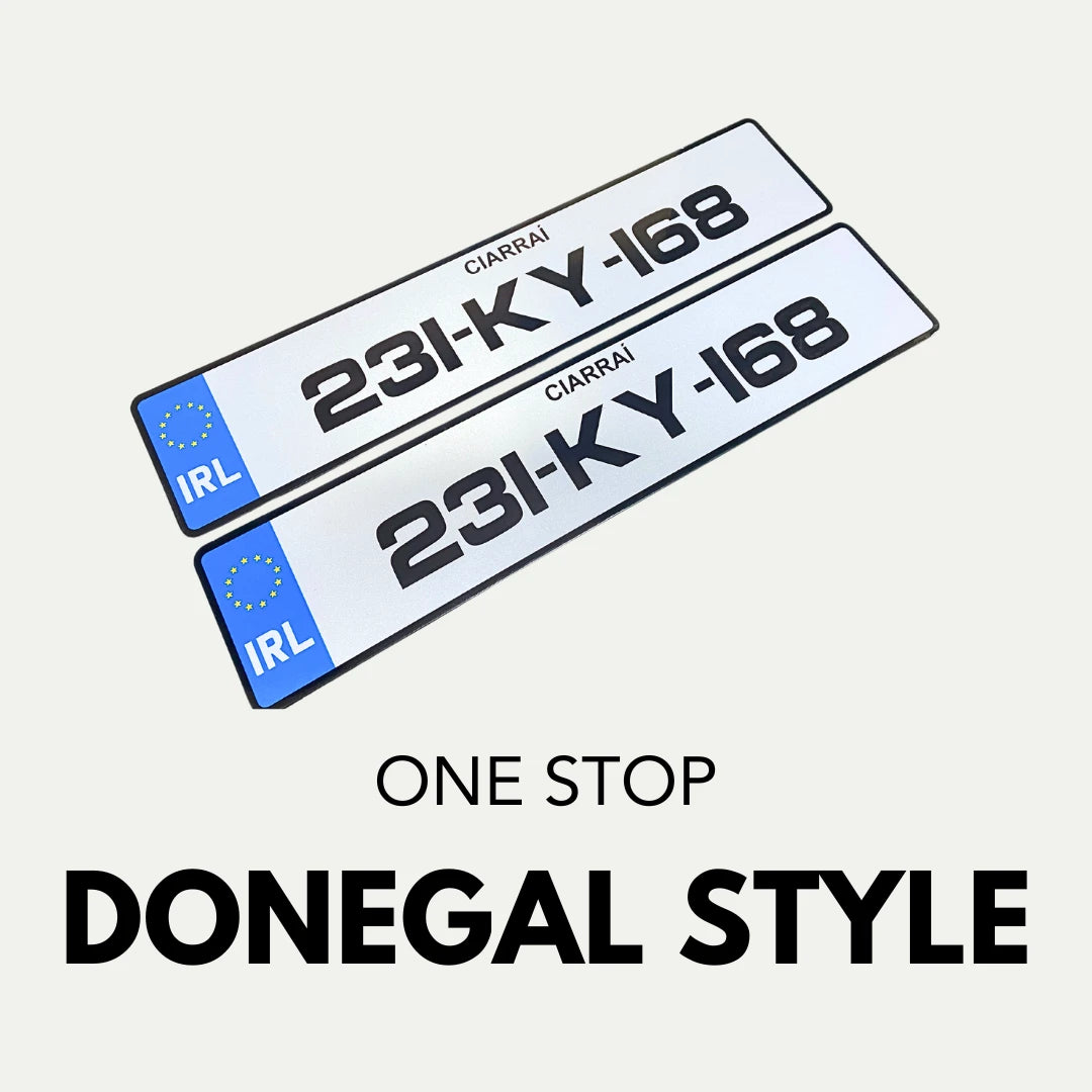 Donegal Style Number Plates