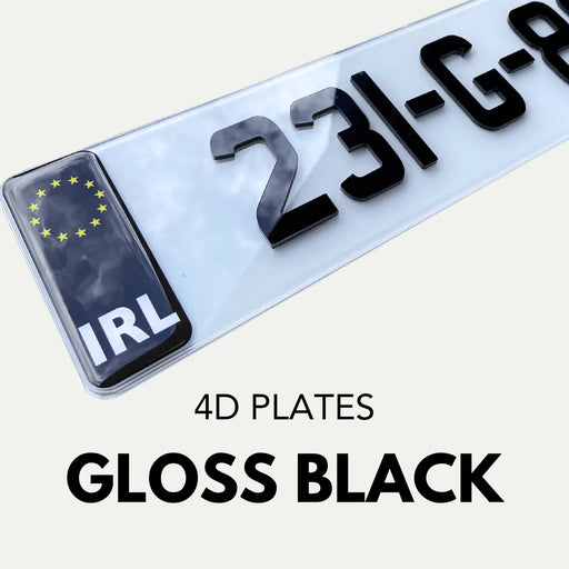 4D GLOSS BLACK NUMBER PLATES