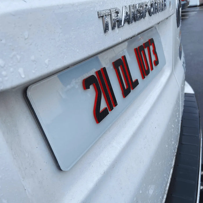 Neon Red 4D Plates
