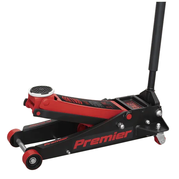 3 Tonne Trolley Jack with Rocket Lift &#8211; Red