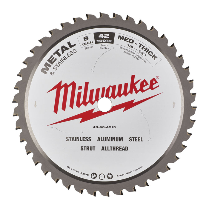 Milwaukee Circular Saw Blades For Metal 203mm x 45509 x 1.8 - 42 T - 1 pc