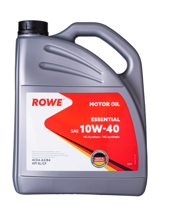 Rowe motor oil container on a white background
