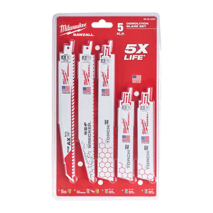 Milwaukee Sawzall Blade Set 1 - 5 pc