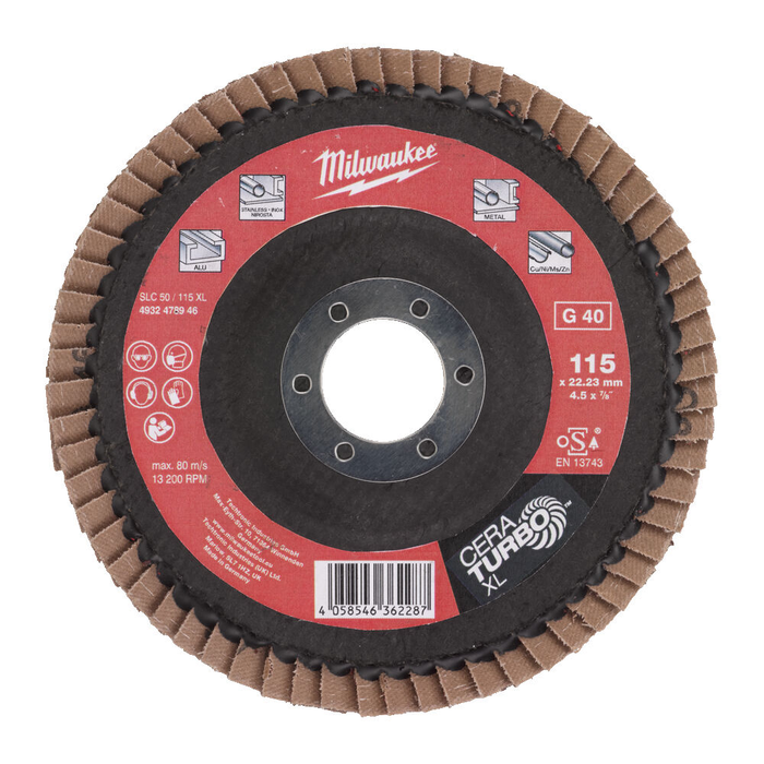 MILWAUKEE FLAP DISC X L SLC50/115 MM G40 -1 PC