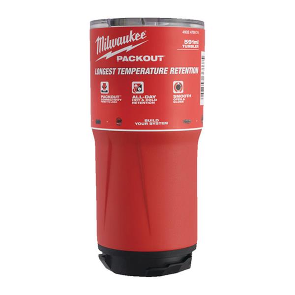 MILWAUKEE PACKOUT TUMBLER 591ML RED 1PC