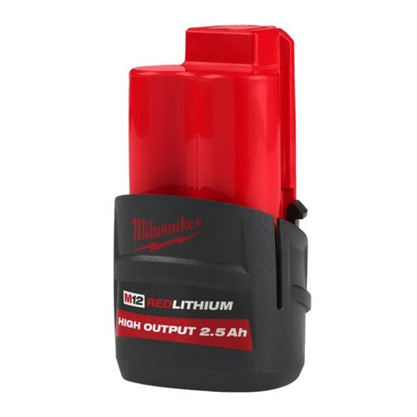 Milwaukee M12 HB2.5 M12 2.5 Ah REDLITHIUM-ION HIGH OUTPUT Battery