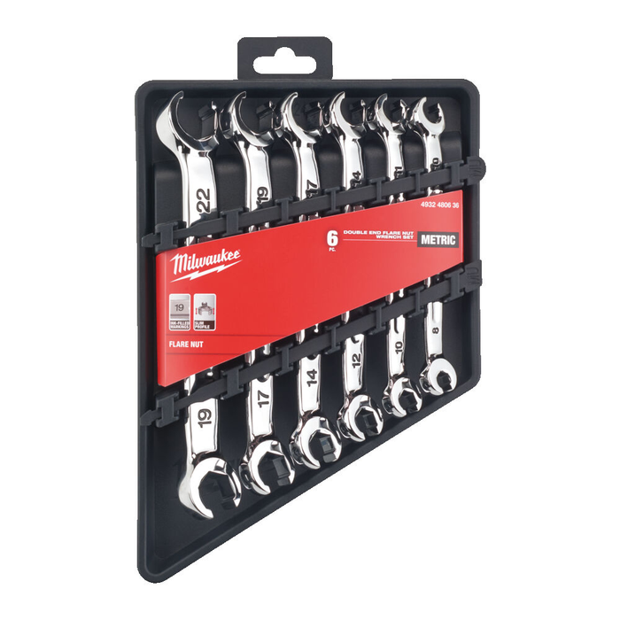 Milwaukee 6 pc Flare Nut Spanner 6 pc Set - Metric