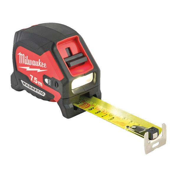 Milwaukee 7.5 m LED magnetic tape measure