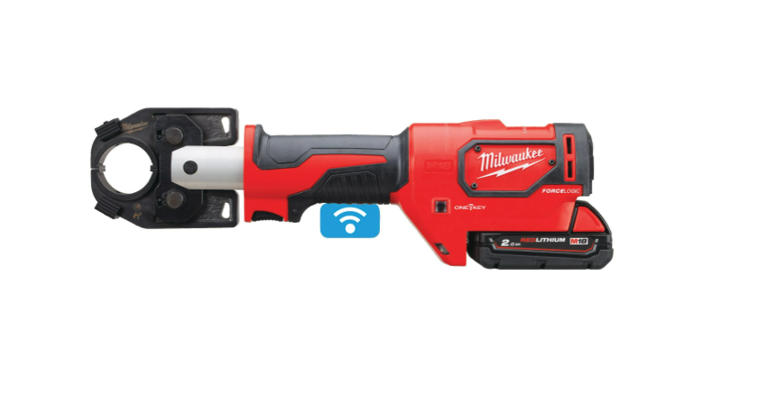 Milwaukee M18 HCCT-201 C M18 FORCE LOGIC Hydraulic 53 kN Cable Crimper (1 x 2.0 AH BATTERY & CHARGER IN KITBOX)