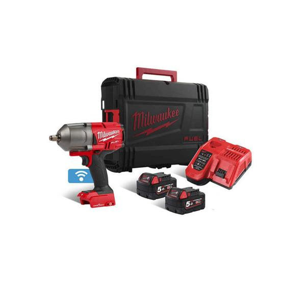 Milwaukee M18 ONEFHIWF12-502 X ONE KEY 1/2 IMPACT WRENCH (2 X 5.0 AH BATTERIES CHARGER IN HD BOX)