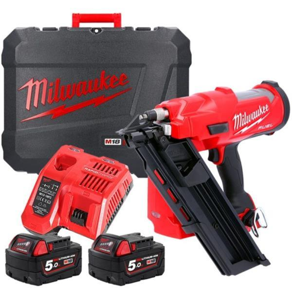 Milwaukee M18 FFN-502 C M18 FRAMING NAILER (2 X 5.0 AH BATTERIES CHARGER IN HD BOX)