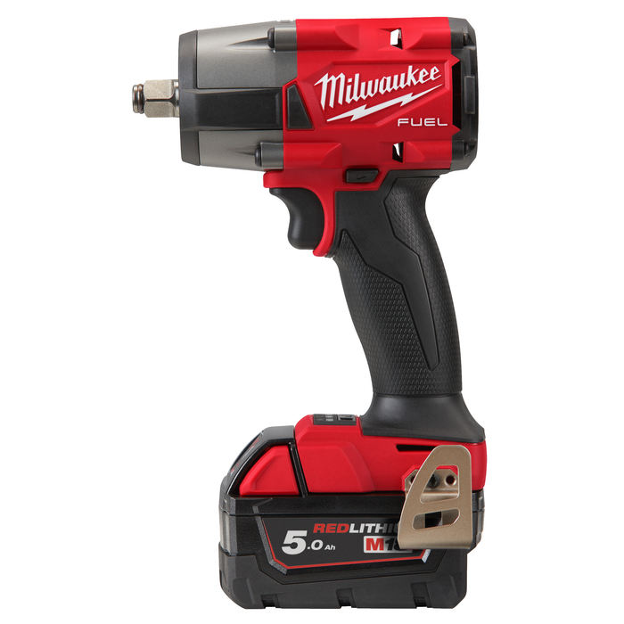 Milwaukee M18 FMTIW2 F12-502 X FUEL 1/2 MID-TORQUE IMPACT WRENCH WITH FRICTION RING KIT (2 X 5.0 AH BATTERIES CHARGER IN HD BOX)