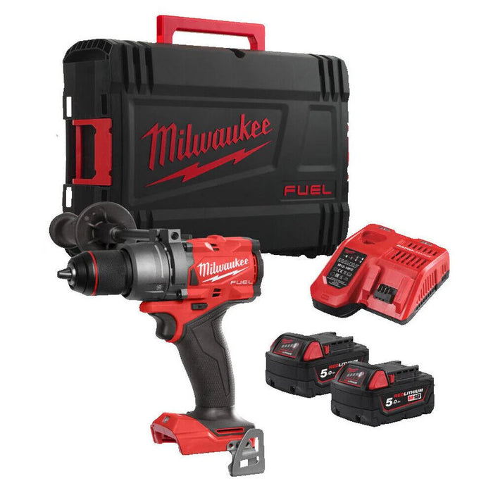 Milwaukee M18 ONEPD3-502 XM18 FUEL ONE-KEY Percussion Drill Gen 4 (2 X 5.0 Ah batteries, charger, HD Box)