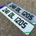 4D Neon Green Black Number Plates