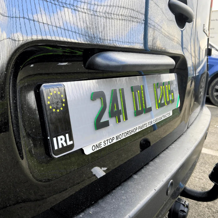 4D Neon Green Black Number Plates