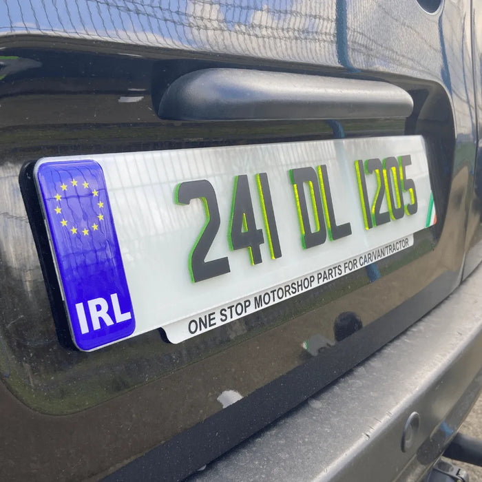 4D Neon Green Black Number Plates