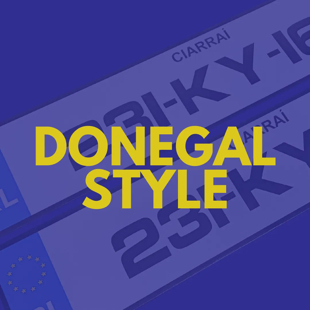 Donegal Style Number Plates
