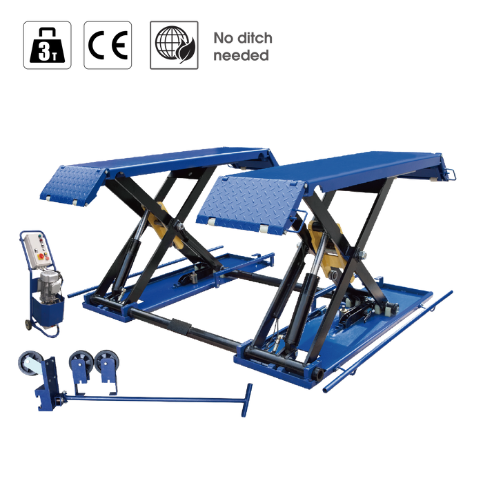 TCE 3 Ton Mobile Mid-rise Scissor Lift QJYJ30-ZW