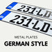 GERMAN STYLE METAL NUMBER PLATES