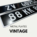 VINTAGE NUMBER PLATES