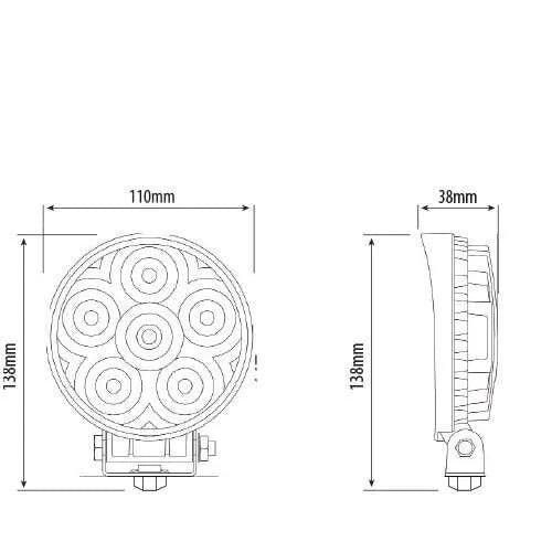 4" Round Work Lamp